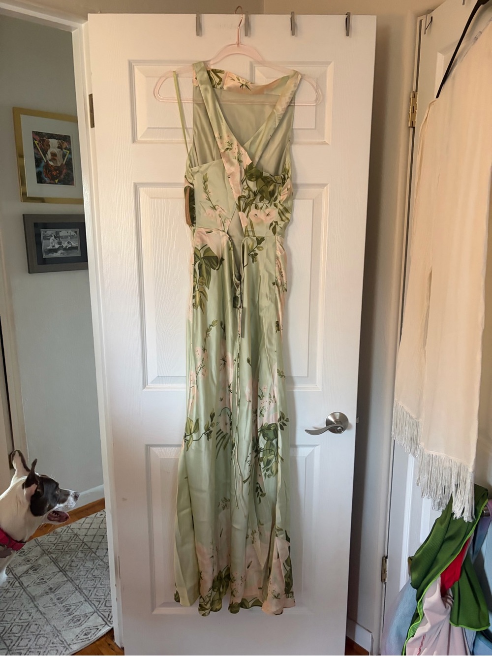 NWT Few Moda Roslyn Silk Dress in Mint Blossom. Size M - Picture 7 of 12